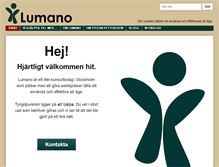 Tablet Screenshot of lumano.se